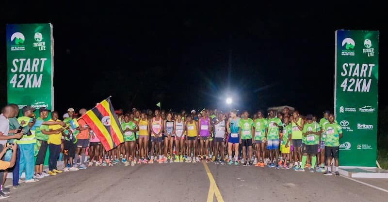 Rwenzori Marathon start line, 2025