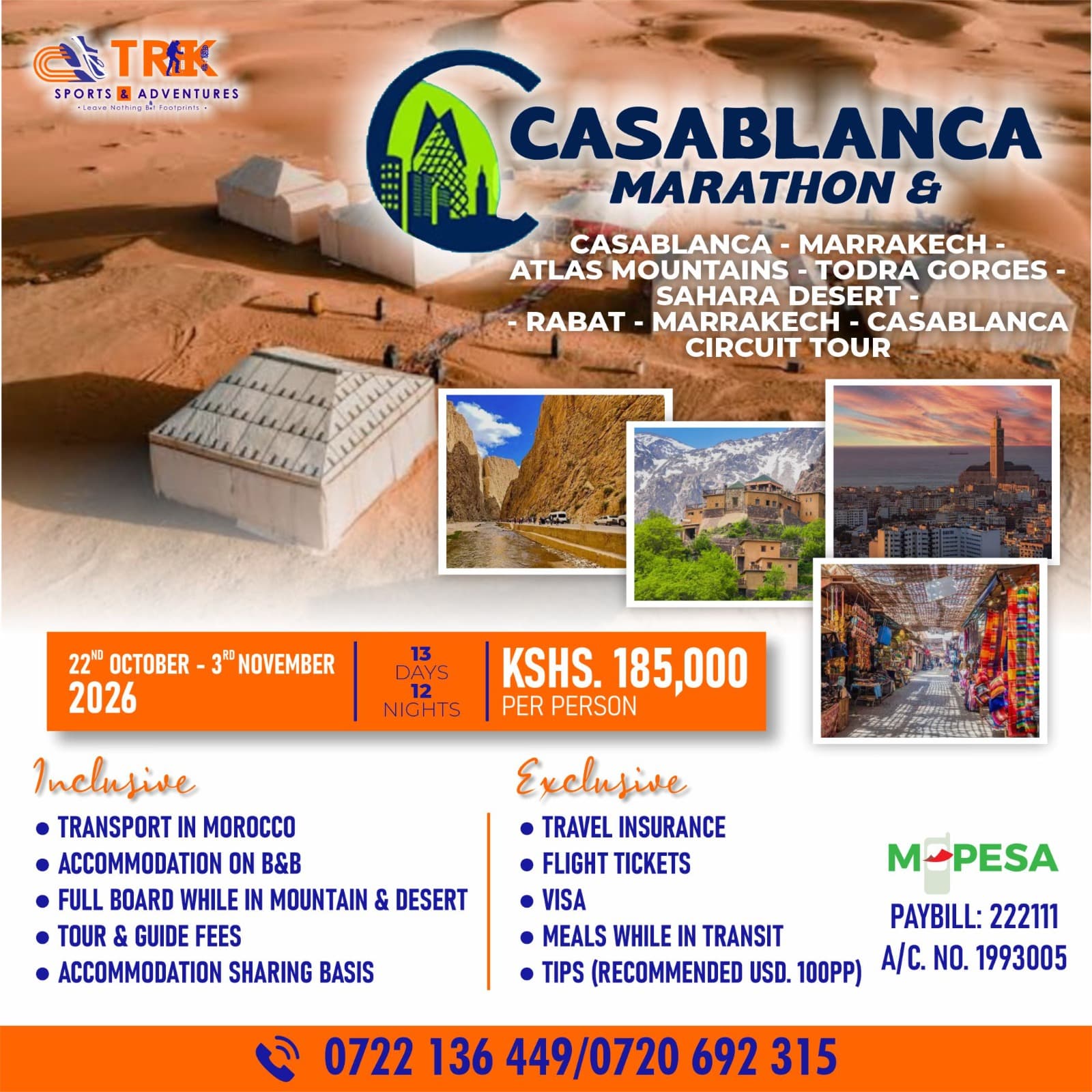 Casablanca Marathon & Morocco Circuit Tour